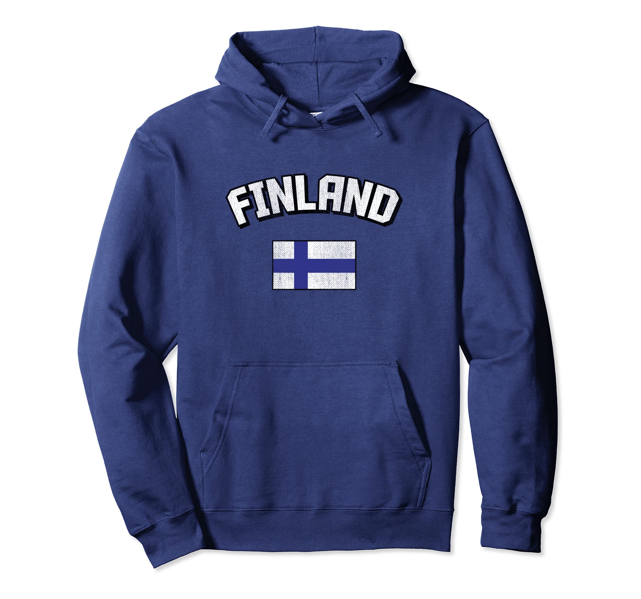 Finland Flag Distressed Finnish Pride Hoodie - Custom Art Print for Adults - T-Shirt, Sweatshirt, Hoodie
