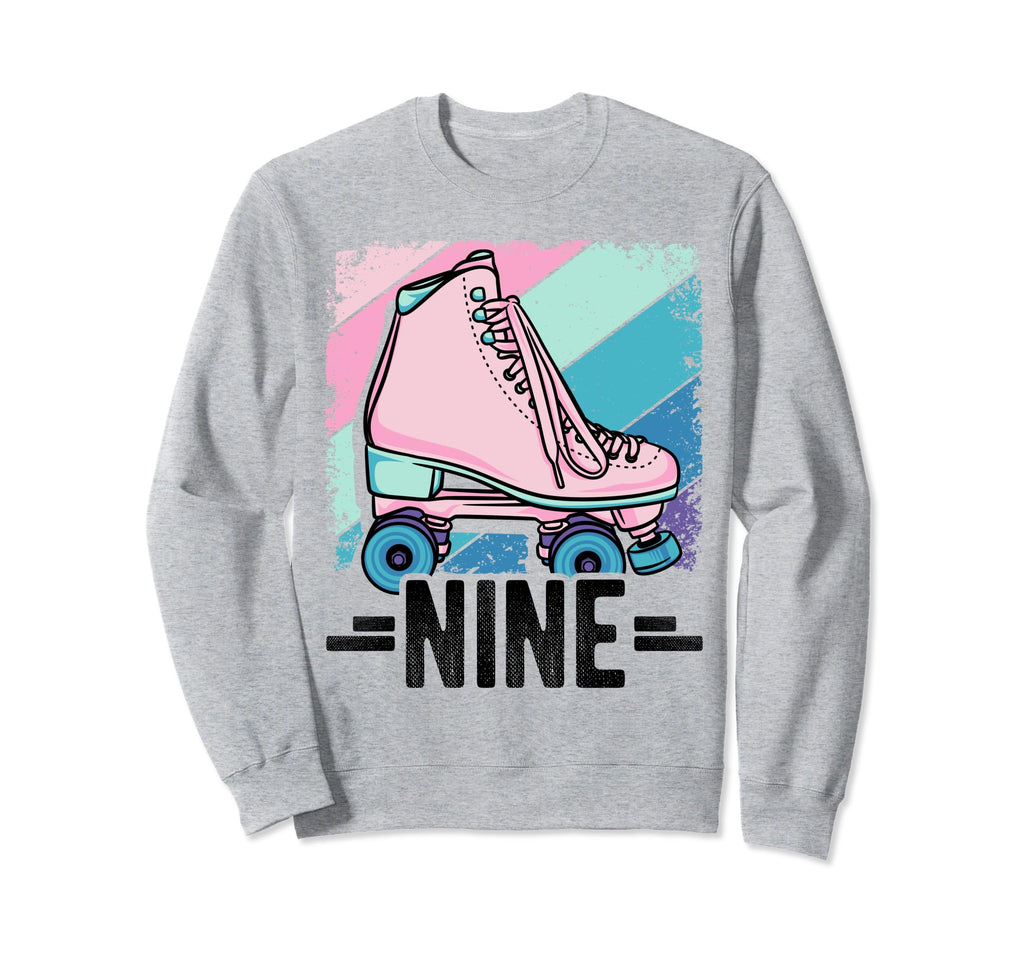 9Th Birthday Roller Skating Skater Sweatshirt - Novelty Apparel Men Women - T-Shirt, Sweatshirt, Hoodie