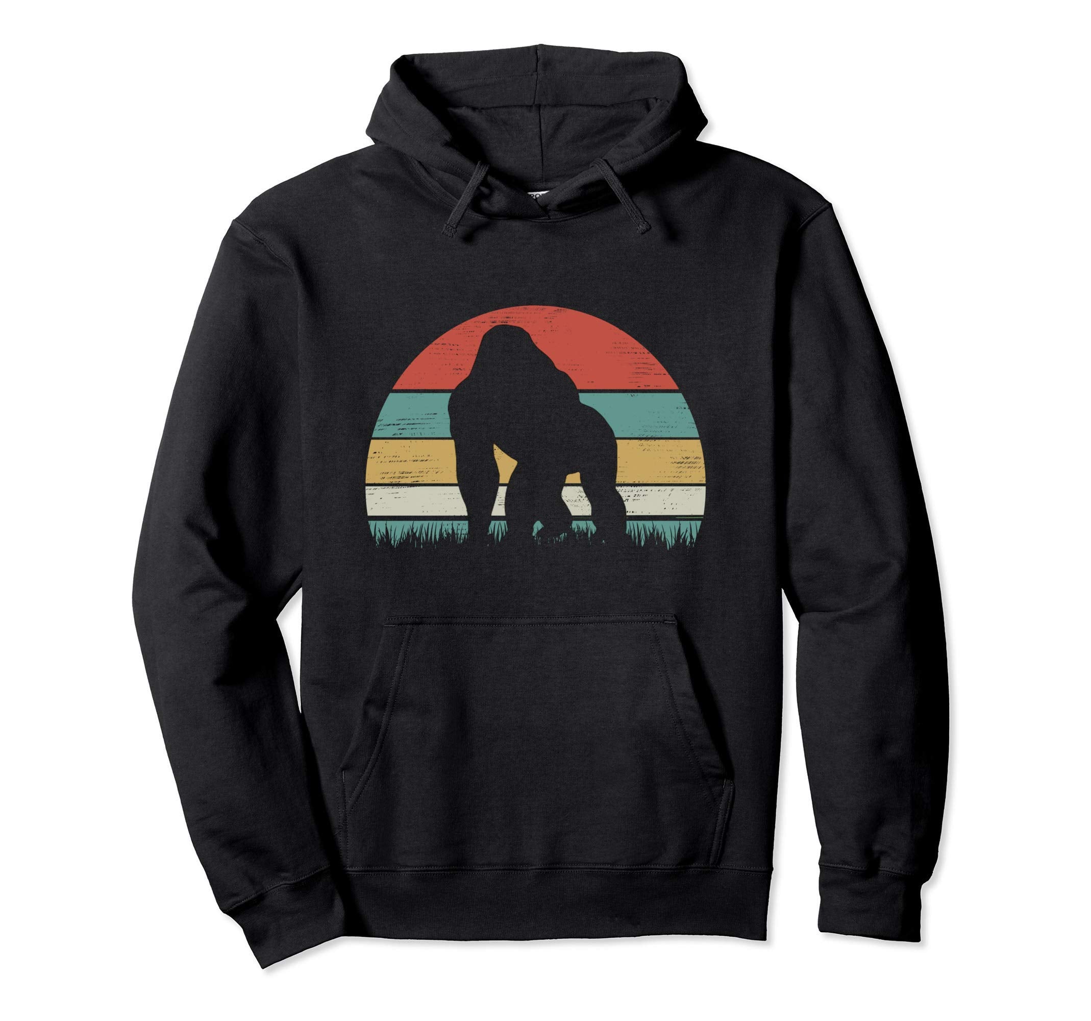 Silverback Gorilla Silhouette Hoodie - Streetwear Style for Adults - T-Shirt, Sweatshirt, Hoodie