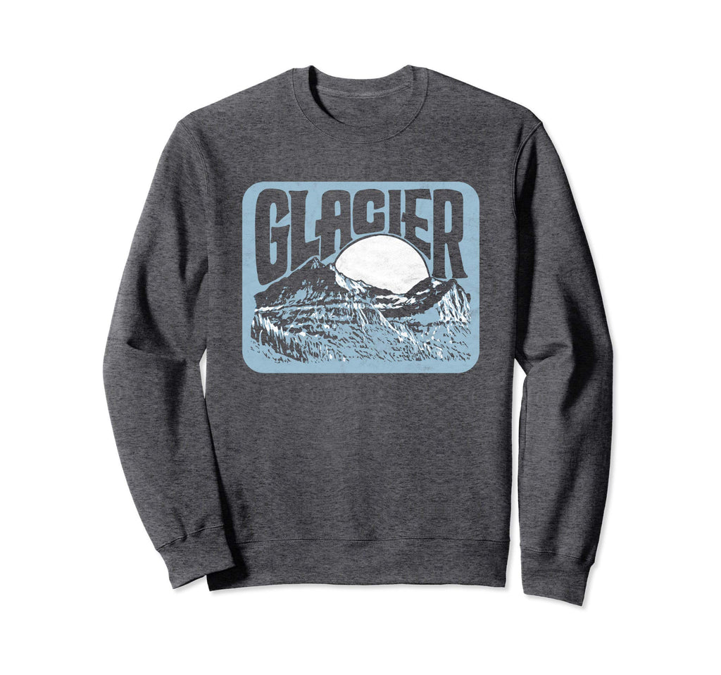 Glacier National Park Distressed 80S Sweatshirt - Graphic Print for Adults - T-Shirt, Sweatshirt, Hoodie