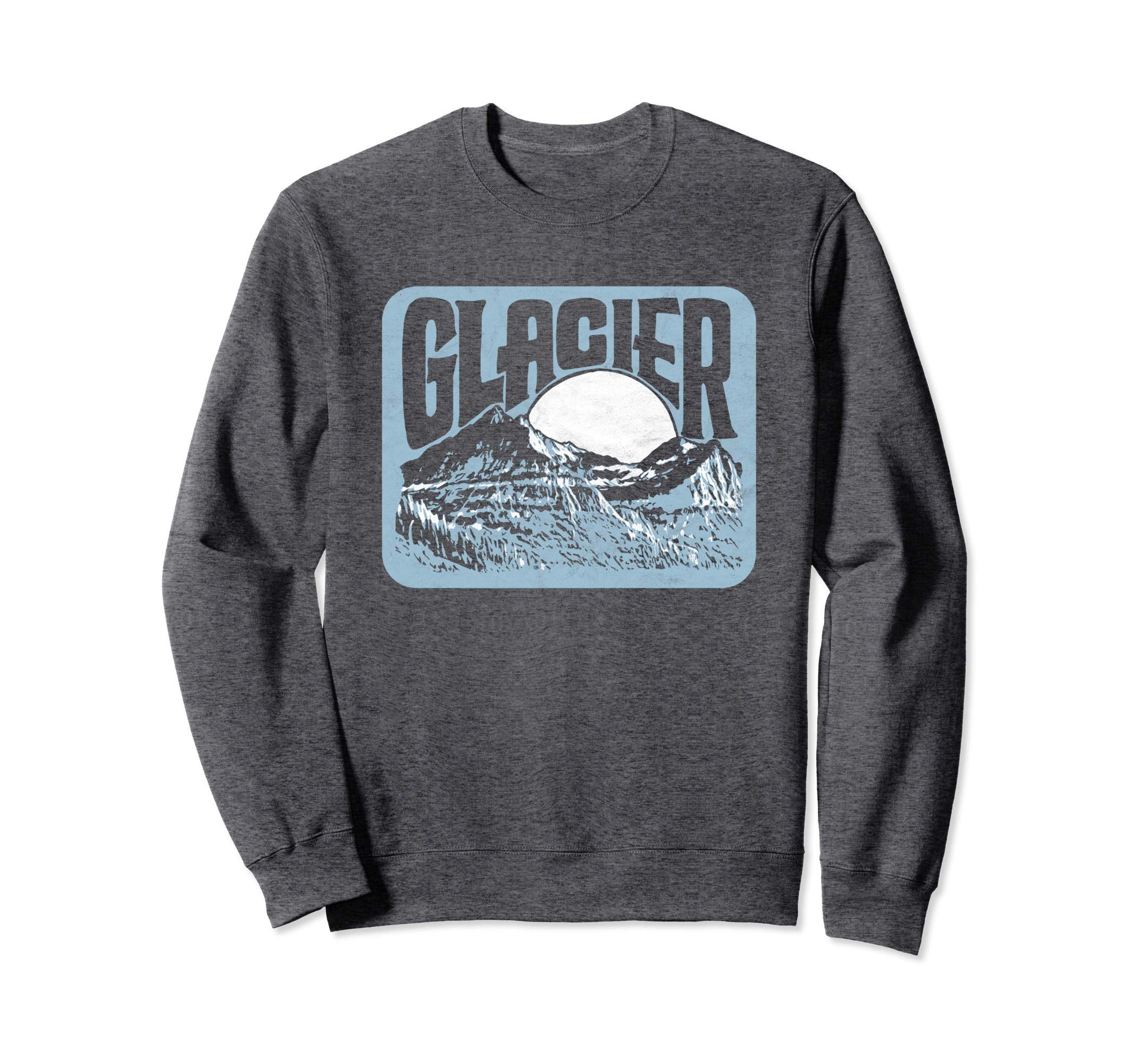 Glacier National Park Distressed 80S Sweatshirt - Graphic Print for Adults - T-Shirt, Sweatshirt, Hoodie