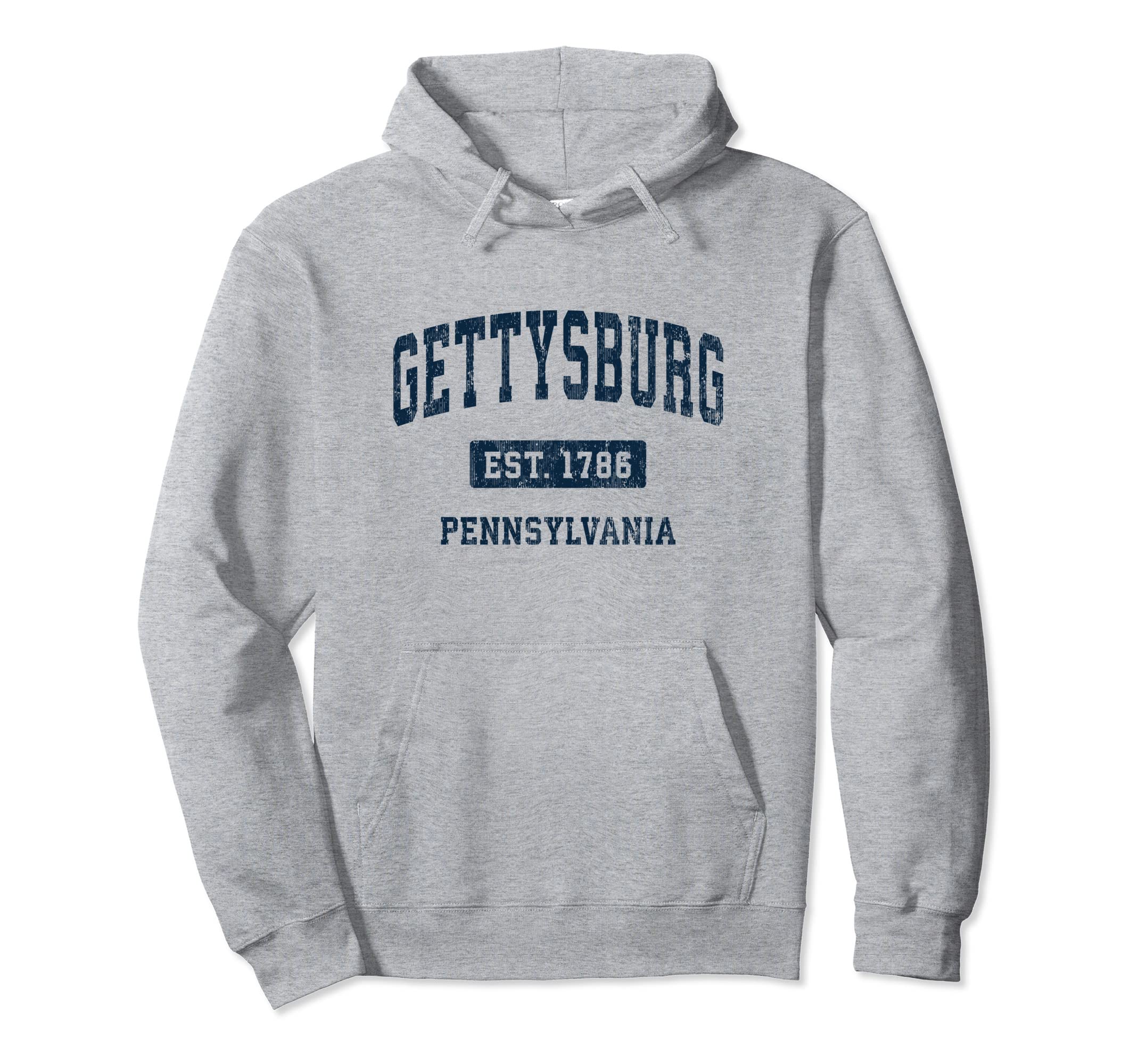 Gettysburg Pennsylvania Pa Athletic Hoodie - Unique Graphic for Adults - T-Shirt, Sweatshirt, Hoodie