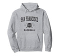 San Francisco Sf Baseball Throwback Hoodie - Fun Novelty Design Men Women - T-Shirt, Sweatshirt, Hoodie