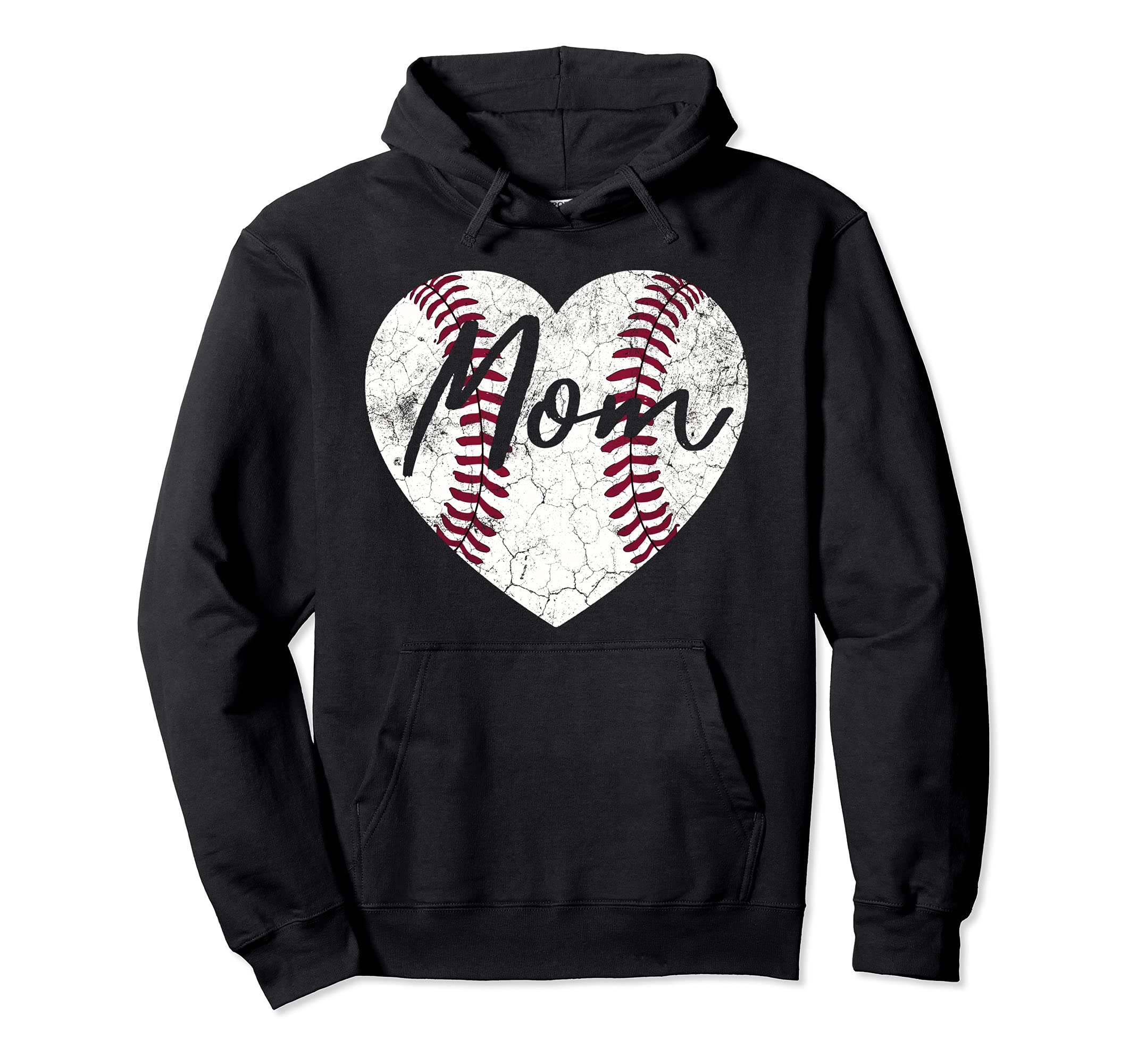 Baseball Heart Mom Softball Wife Hoodie - Casual Everyday Wear Men Women - T-Shirt, Sweatshirt, Hoodie