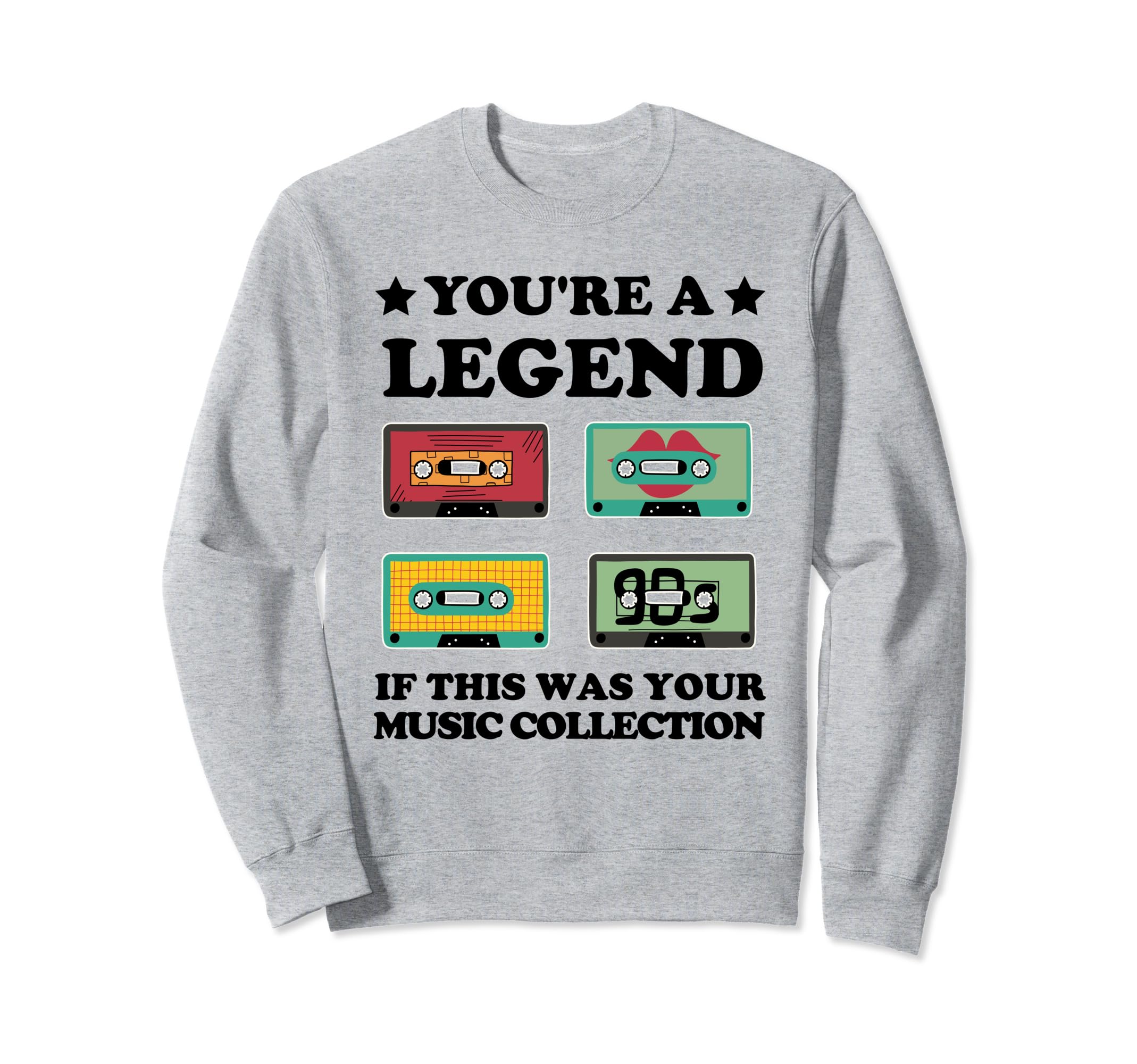 Funny Cassette 80S 90S Mixed Tape Sweatshirt - Minimalist Print Men Women - T-Shirt, Sweatshirt, Hoodie