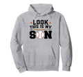 This Is My Son Baseball Mom Hoodie - Custom Art Print for Adults - T-Shirt, Sweatshirt, Hoodie