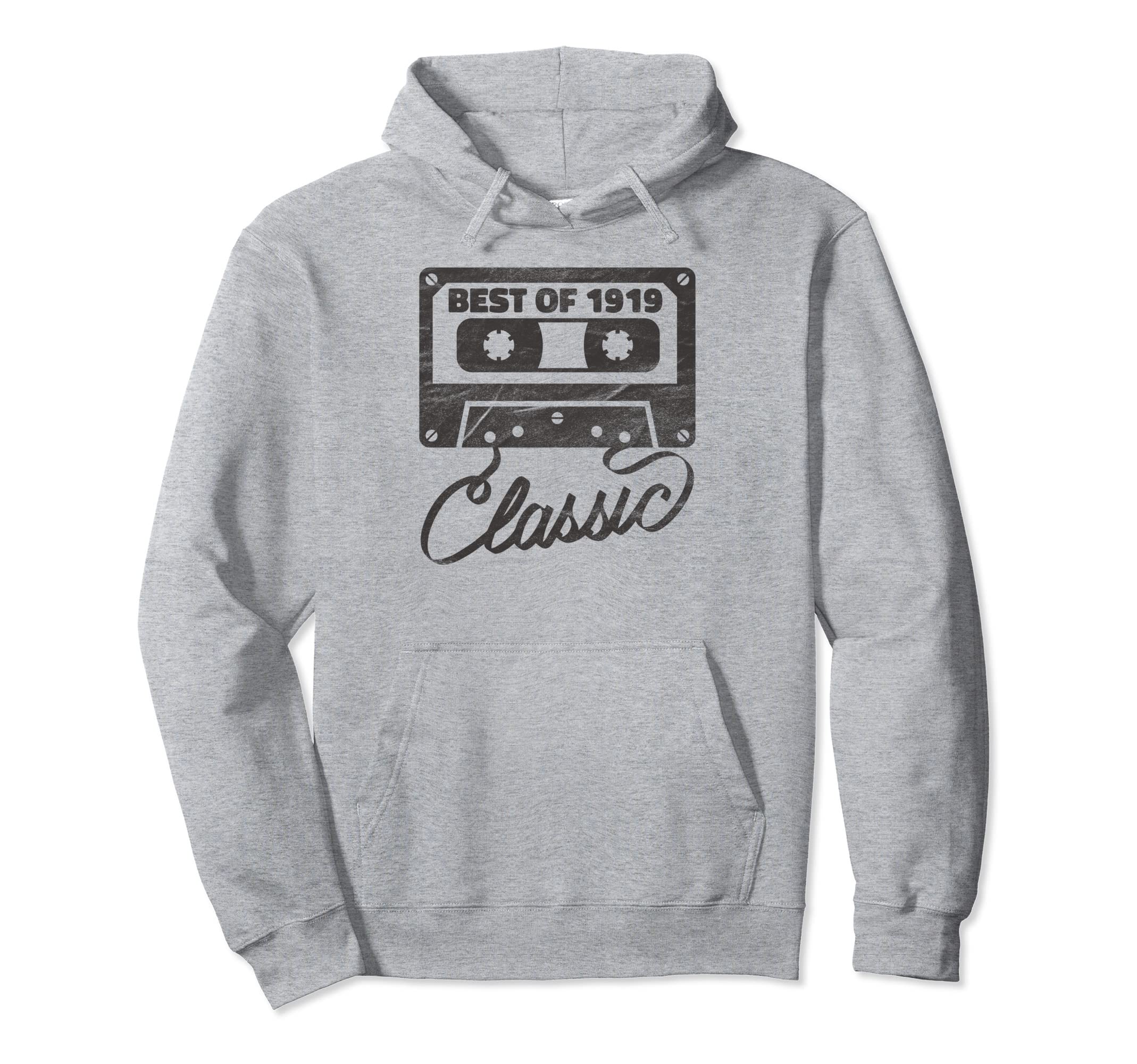 Best 1919 Birthday Gifts Cassette Tape Hoodie - Minimalist Print Men Women - T-Shirt, Sweatshirt, Hoodie