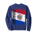 Paraguay Flag Distressed Sweatshirt - Casual Everyday Wear Men Women - T-Shirt, Sweatshirt, Hoodie