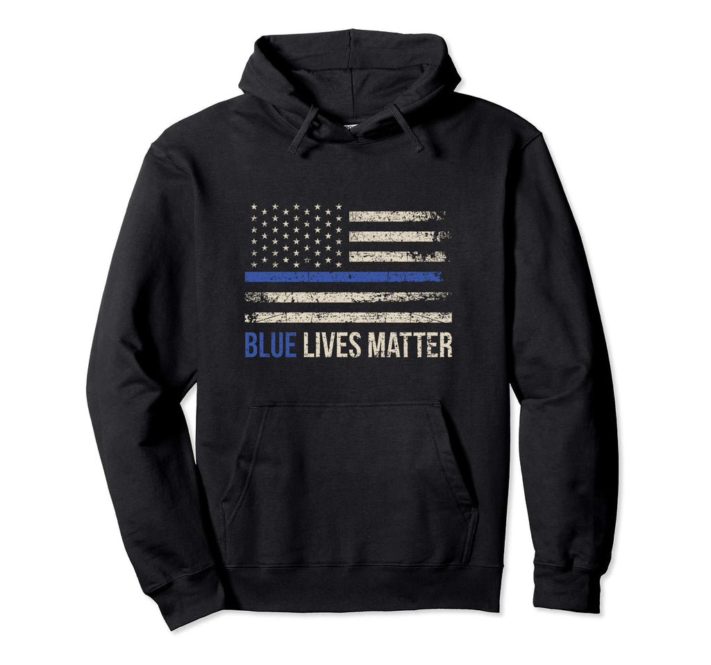Blue Lives Matter Thin Blue Line Hoodie - Graphic Print for Adults - T-Shirt, Sweatshirt, Hoodie