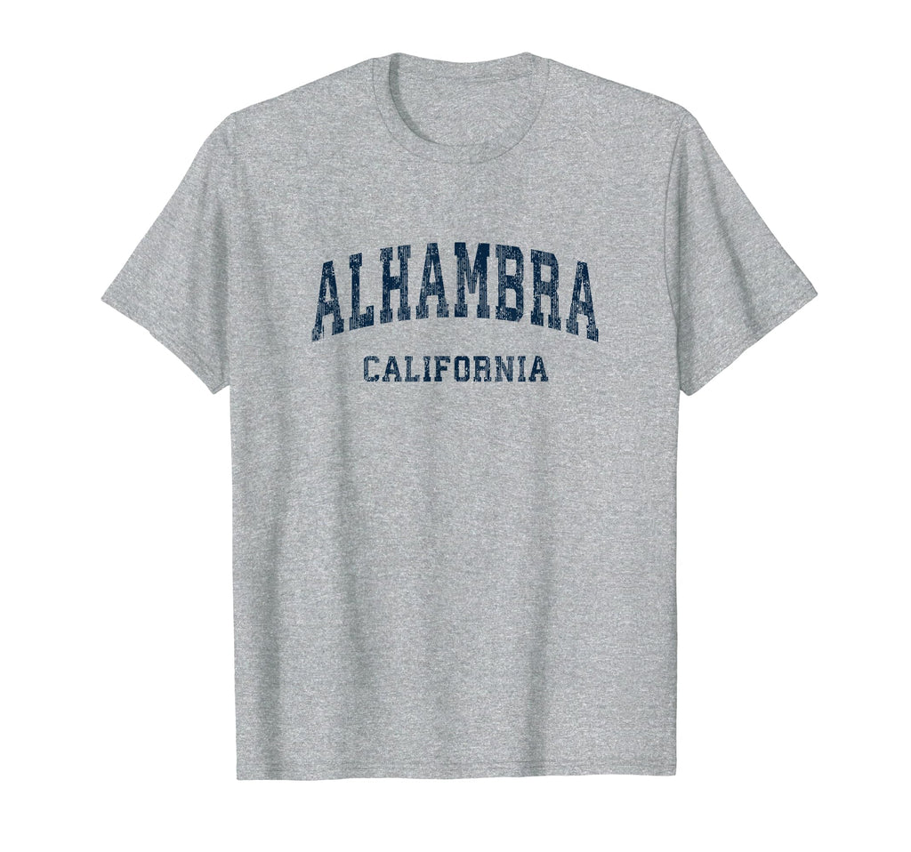 Alhambra California Ca Varsity Sports T-Shirt - Custom Art Print Unisex - T-Shirt, Sweatshirt, Hoodie
