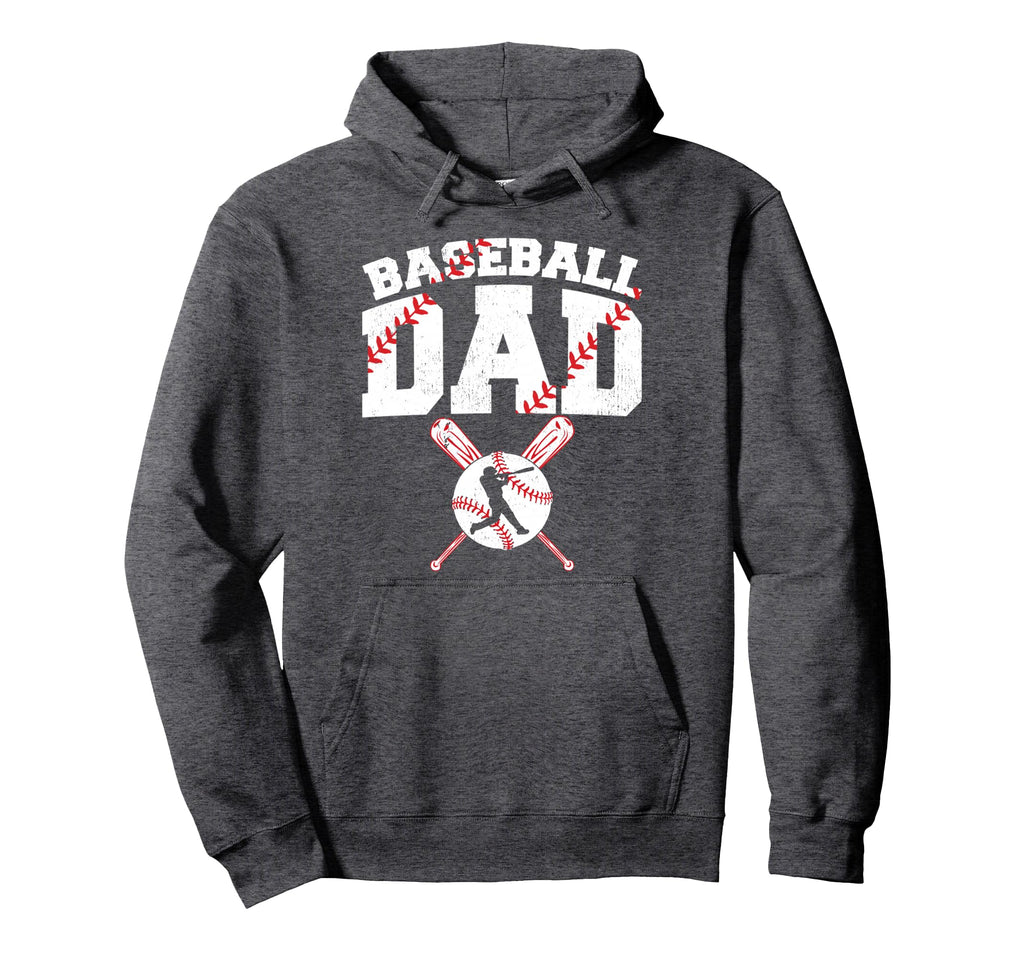 Baseball Dad Dad Baseball Fathers Day Hoodie - Trendy Graphic Men Women - T-Shirt, Sweatshirt, Hoodie