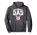 Baseball Dad Dad Baseball Fathers Day Hoodie - Trendy Graphic Men Women - T-Shirt, Sweatshirt, Hoodie