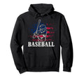American Sport Baseball Player Us Hoodie - Minimalist Print for Adults - T-Shirt, Sweatshirt, Hoodie