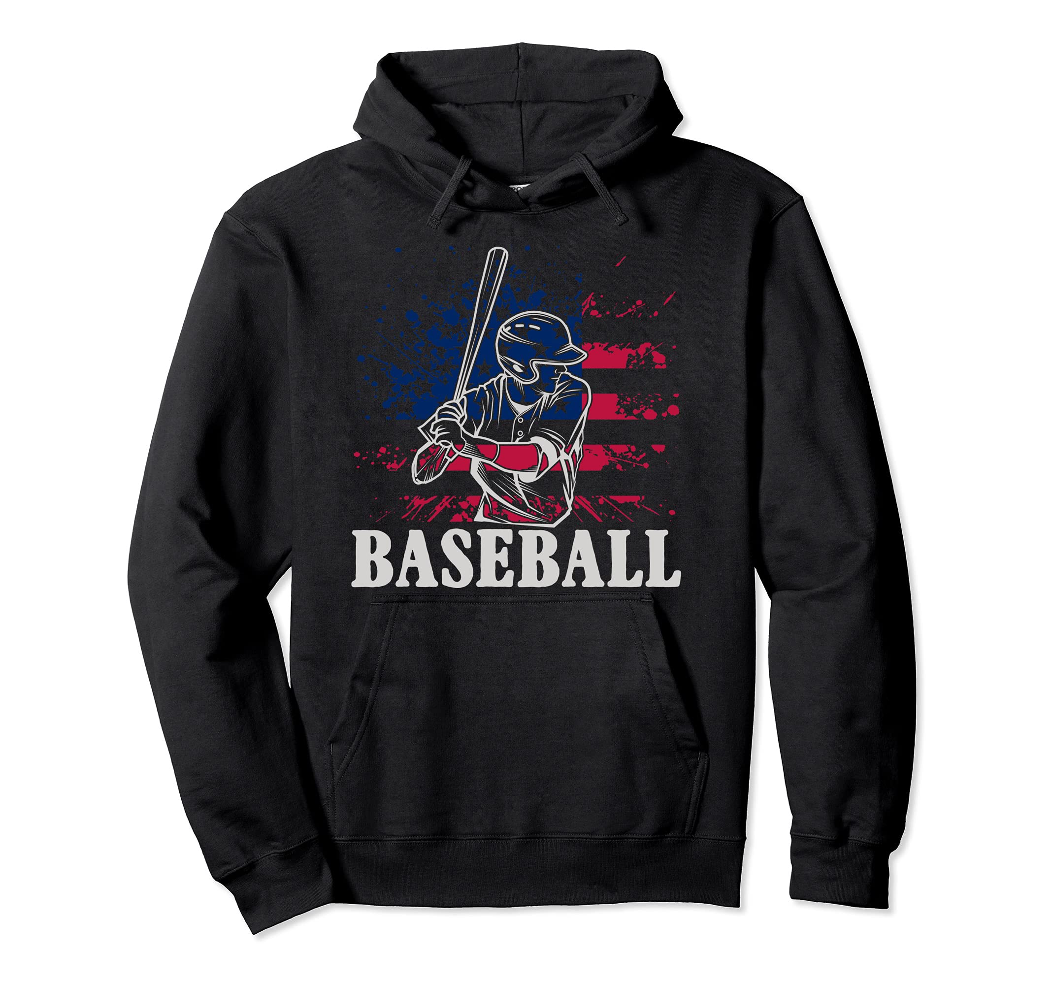 American Sport Baseball Player Us Hoodie - Minimalist Print for Adults - T-Shirt, Sweatshirt, Hoodie