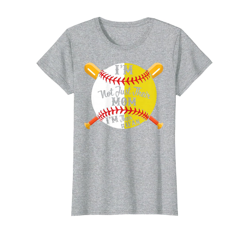 Im Their Number 1 Fan Softball Baseball Mom T-Shirt - Graphic Print Unisex - T-Shirt, Sweatshirt, Hoodie