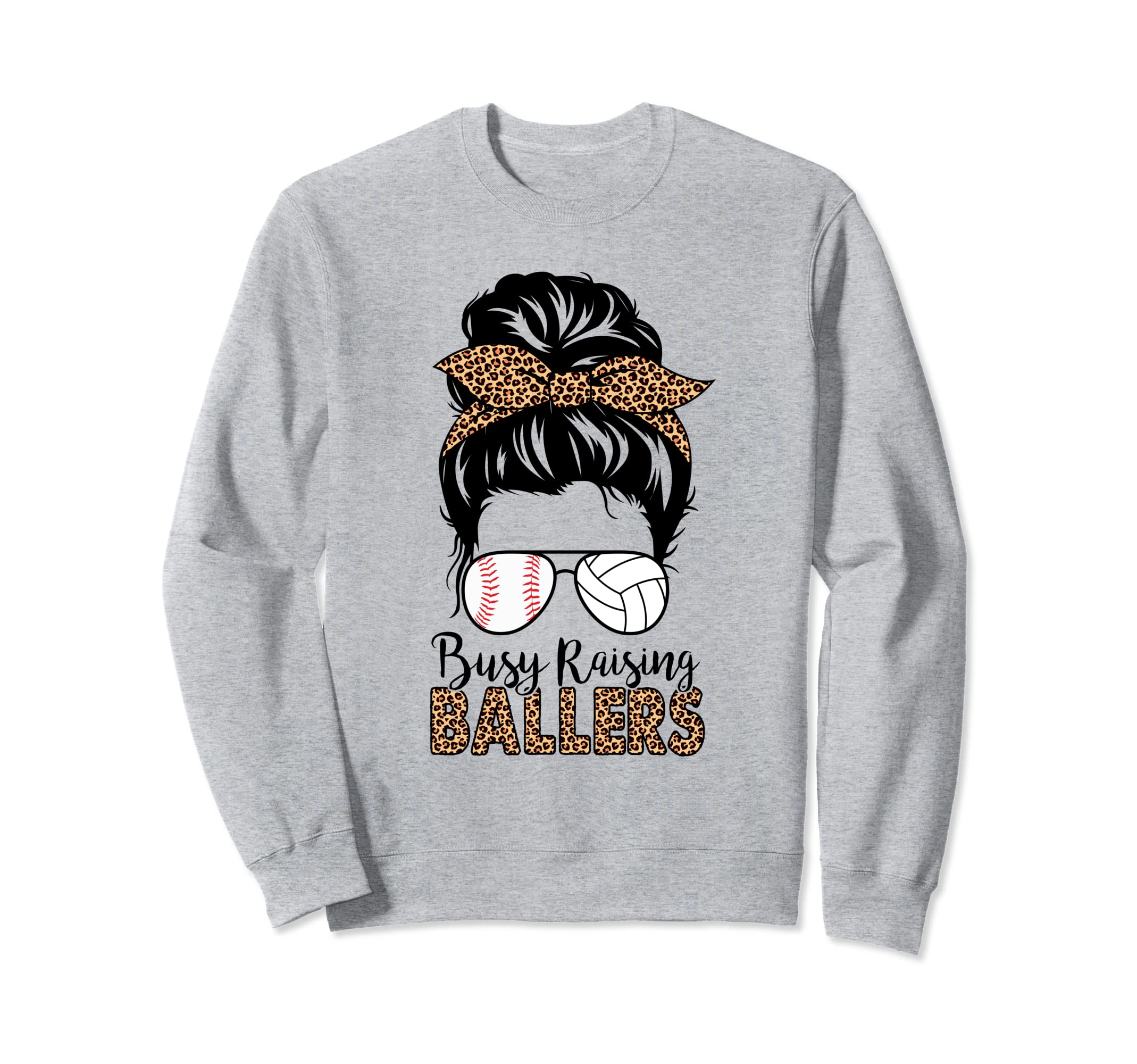 Busy Raising Ballers Volleyball And Sweatshirt - Trendy Graphic for Adults - T-Shirt, Sweatshirt, Hoodie