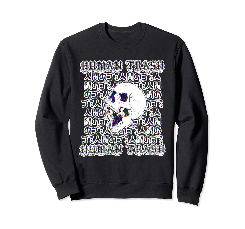Vaporwave Human Trash Aesthetic Sweatshirt - Novelty Apparel Unisex - T-Shirt, Sweatshirt, Hoodie