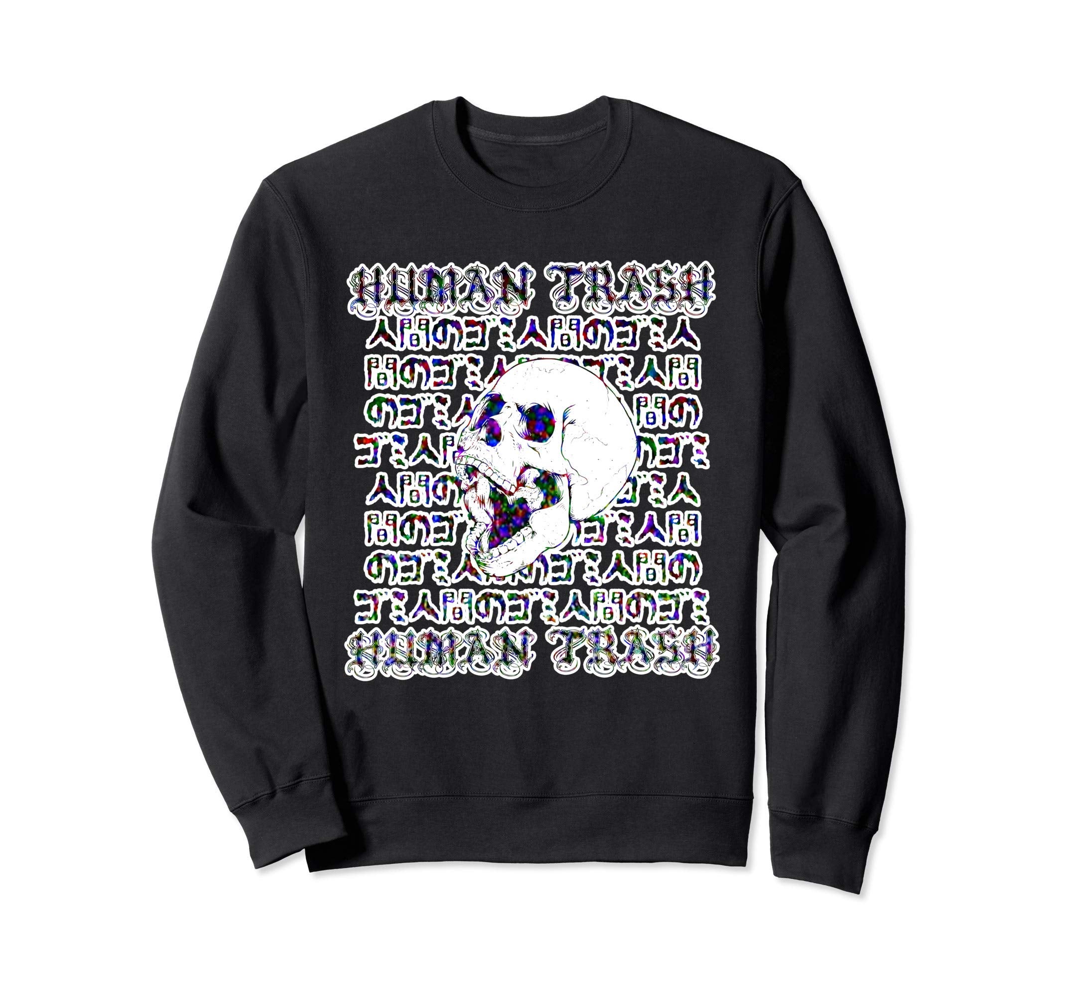 Vaporwave Human Trash Aesthetic Sweatshirt - Novelty Apparel Unisex - T-Shirt, Sweatshirt, Hoodie