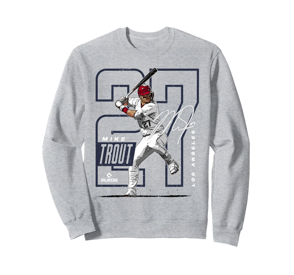 Mike Trout Los Angeles Baseball Sweatshirt - Aesthetic Graphic Men Women - T-Shirt, Sweatshirt, Hoodie