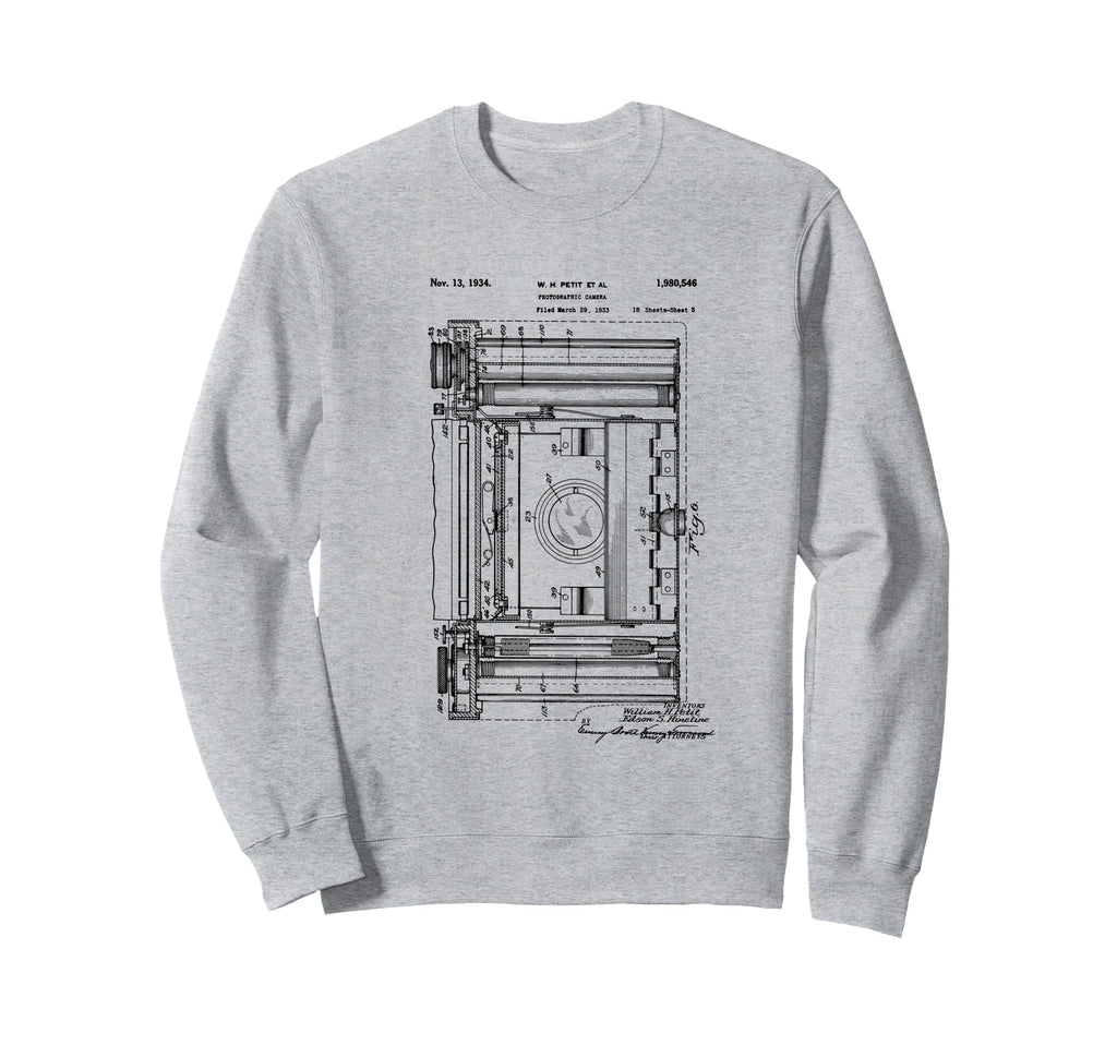 Camera Photographic Patent 1934 Sweatshirt - Custom Art Print Men Women - T-Shirt, Sweatshirt, Hoodie