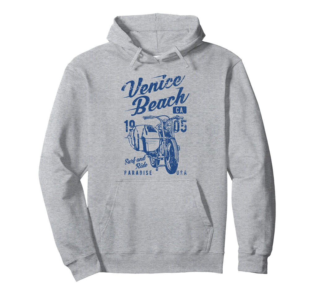 Venice Beach California Distressed Hoodie - Casual Everyday Wear Men Women - T-Shirt, Sweatshirt, Hoodie