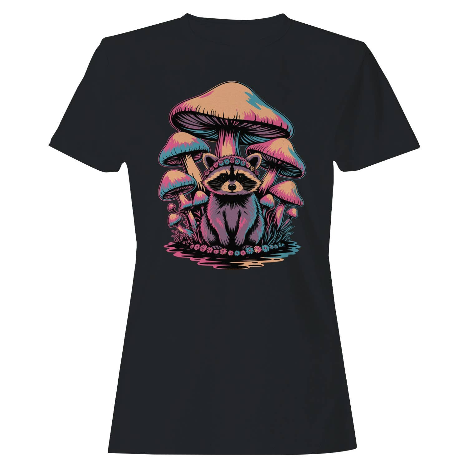 Psychedelic Raccoon Women's - Adult & Kids T-Shirts, Sweatshirts & Hoodies apparel design preview 1