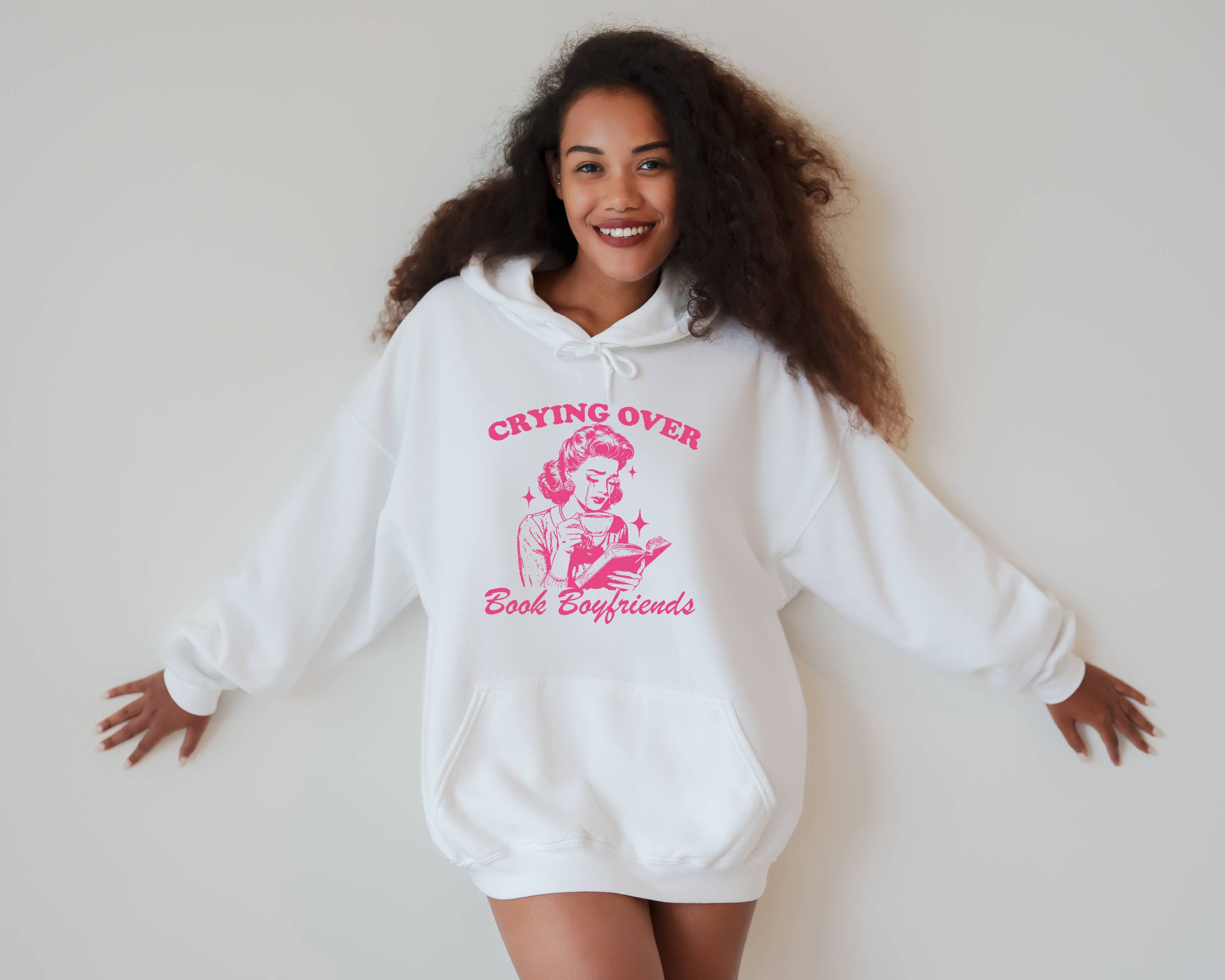 Crying Over Book Boyfriends, Bookish, Read More Books - Adult & Kids T-Shirts, Sweatshirts & Hoodies apparel design preview 1