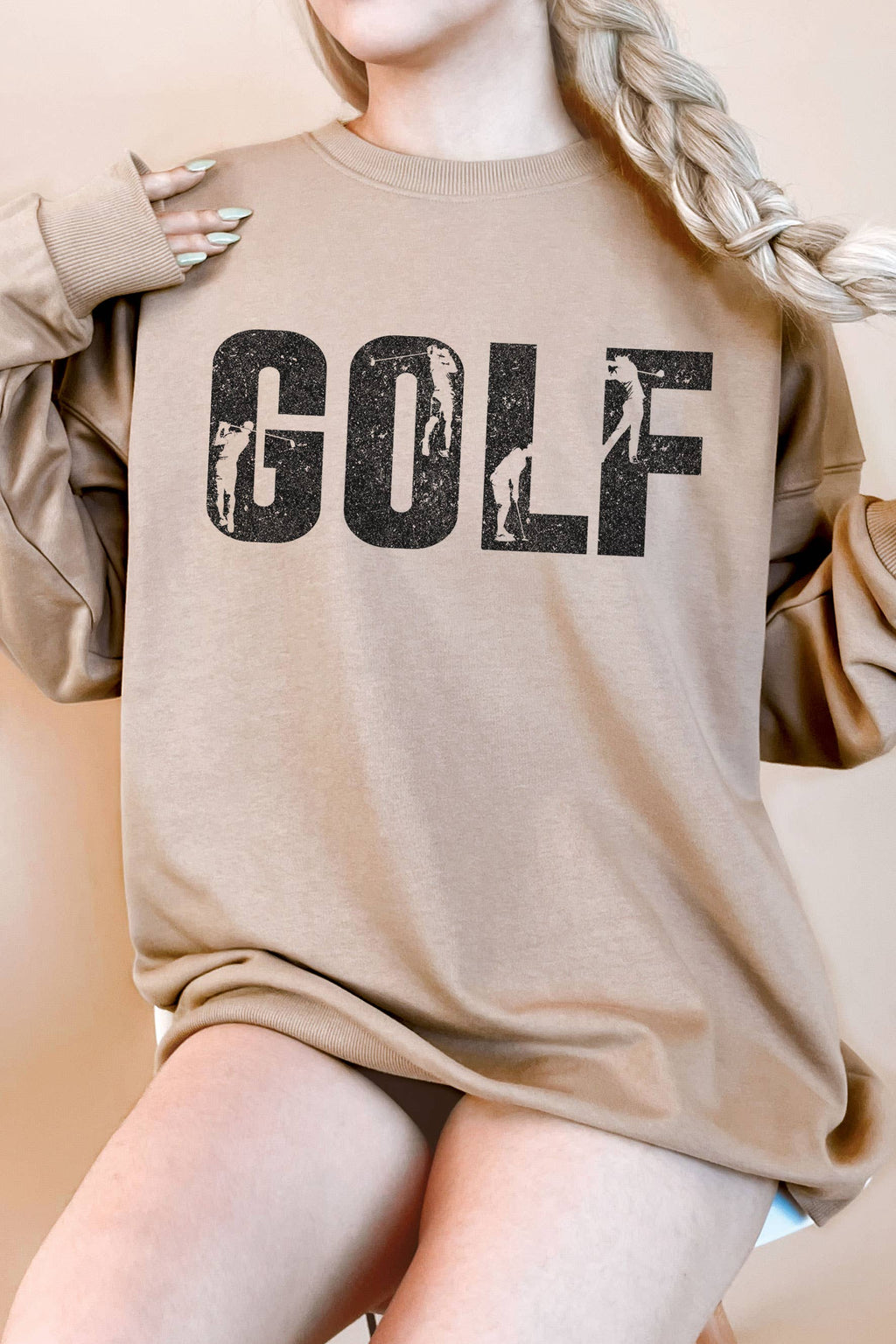 Golf Silhouette Oversized Graphic Terry - Adult & Kids T-Shirts, Sweatshirts & Hoodies apparel design preview 1