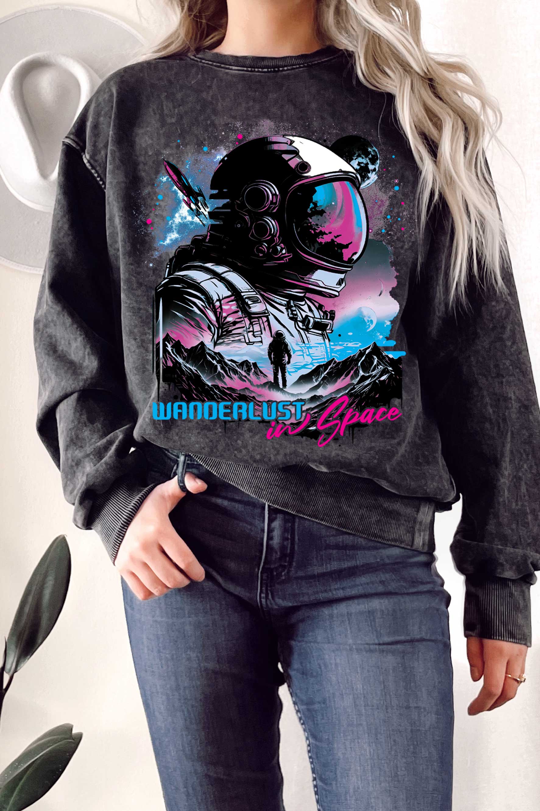 Wanderlust in Space Mineral Graphix Terry - Adult & Kids T-Shirts, Sweatshirts & Hoodies apparel design preview 1