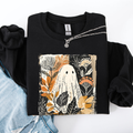 Vintage Ghost Halloween Autumn, Fall - Adult & Kids T-Shirts, Sweatshirts & Hoodies apparel design preview 1