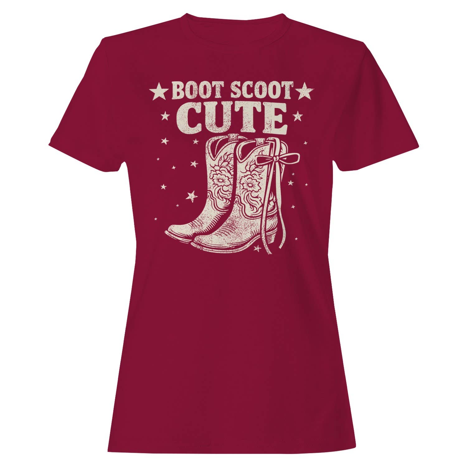 Western Boot Scoot Women's Cardinal Red - Adult & Kids T-Shirts, Sweatshirts & Hoodies apparel design preview 1