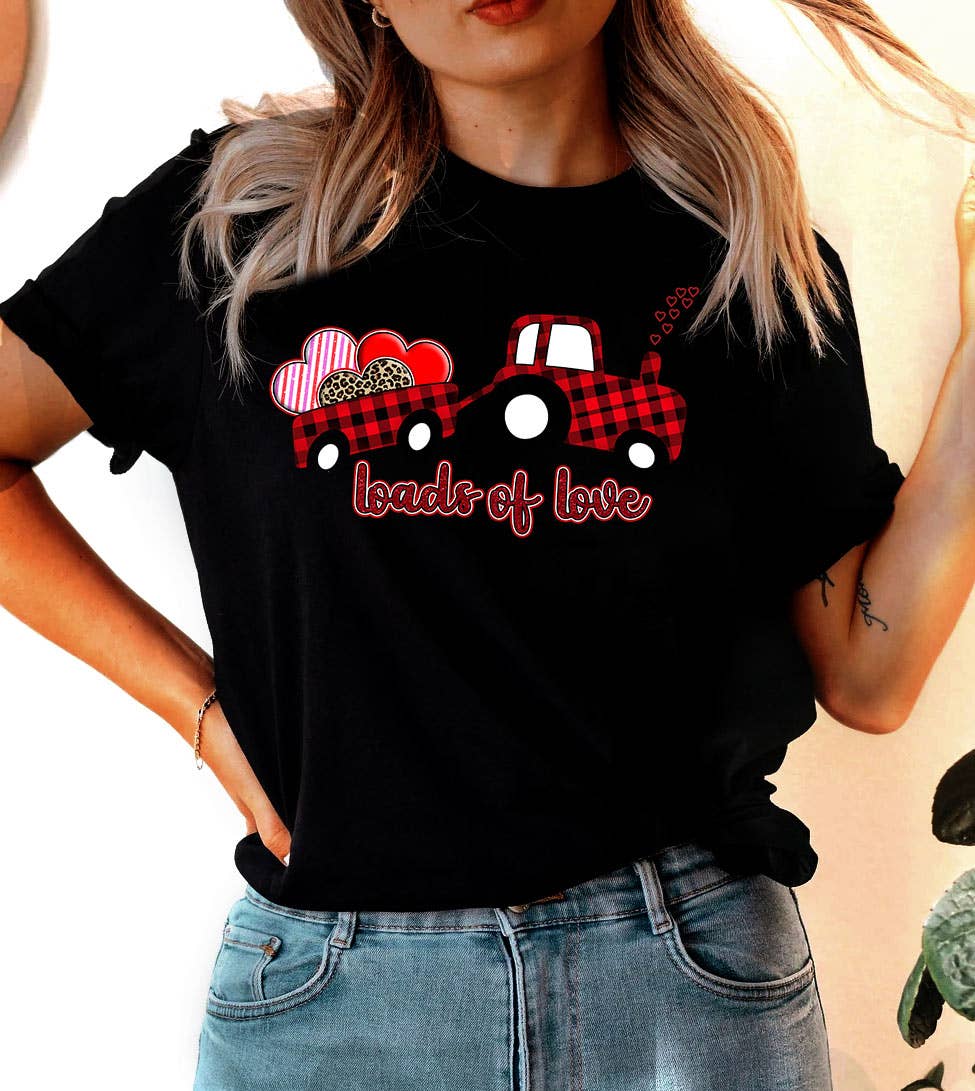 Loads of Love Valentine's Day Cute Heart Gift - Adult & Kids T-Shirts, Sweatshirts & Hoodies apparel design preview 1