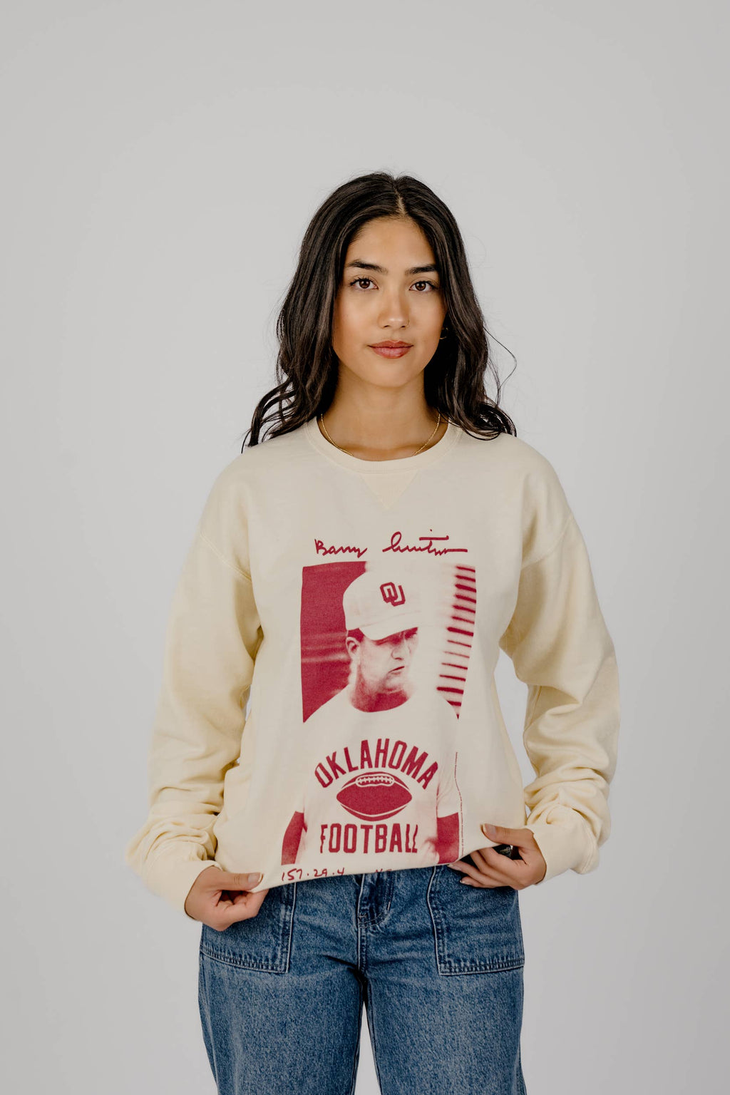 Ou Sooners Barry Switzer Football Parchment - Adult & Kids T-Shirts, Sweatshirts & Hoodies apparel design preview 1