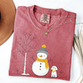 Snowman and Dog, Cute, Winter, Tree, Christmas, Snow - Adult & Kids T-Shirts, Sweatshirts & Hoodies apparel design preview 1