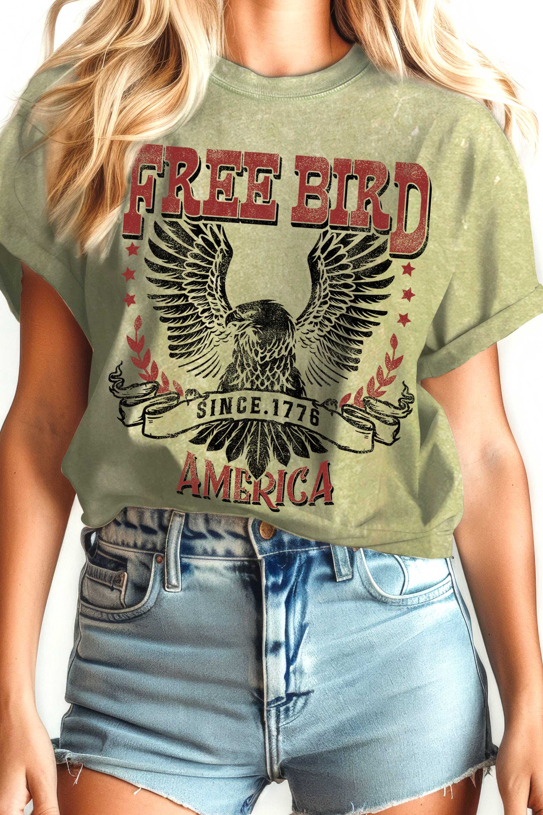 Free Bird America Mineral Graphic - Adult & Kids T-Shirts, Sweatshirts & Hoodies apparel design preview 1