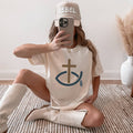 Minimal Cross Fish - Adult & Kids T-Shirts, Sweatshirts & Hoodies apparel design preview 1