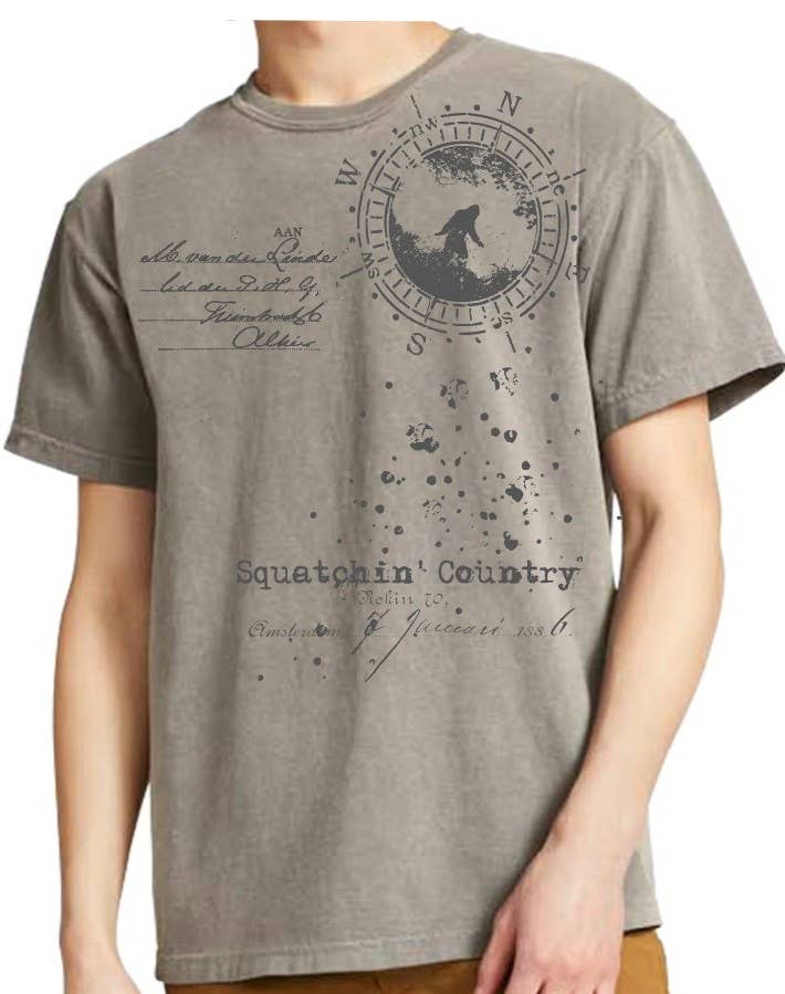 Squatchin' Country Rustic Bigfoot - Adult & Kids T-Shirts, Sweatshirts & Hoodies apparel design preview 1