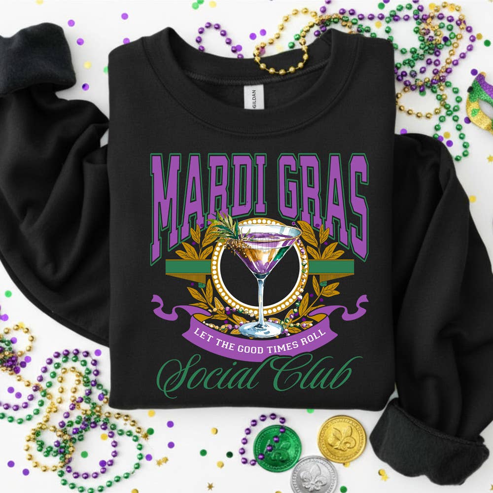 Mardi Gras Social Club - Adult & Kids T-Shirts, Sweatshirts & Hoodies apparel design preview 1
