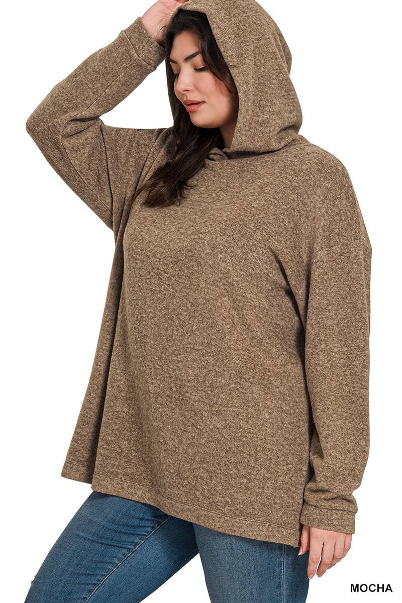 1014 Hooded Brushed Melange Hacci Sweater SI-27235 - Adult & Kids T-Shirts, Sweatshirts & Hoodies apparel design preview 1