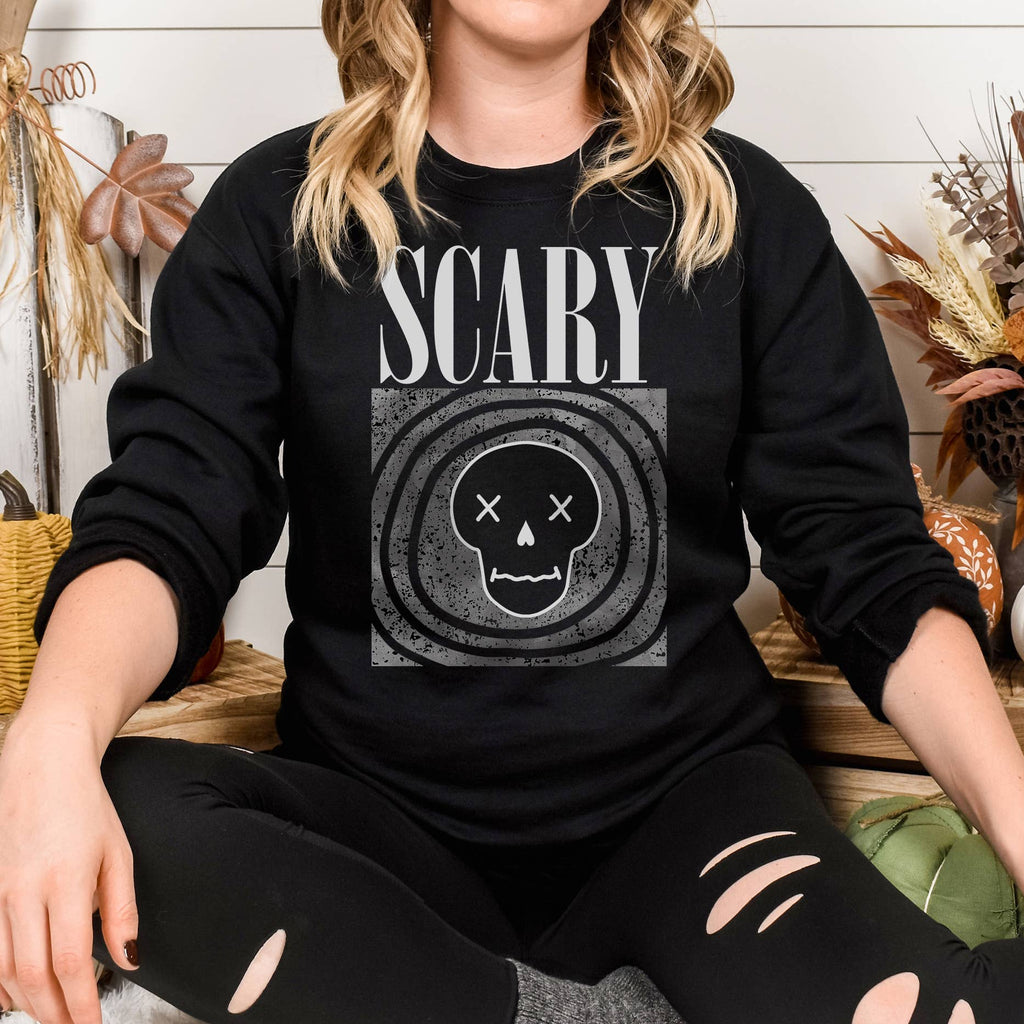 Scary Skeleton Crewneck Halloween Unisex Size - Adult & Kids T-Shirts, Sweatshirts & Hoodies apparel design preview 1