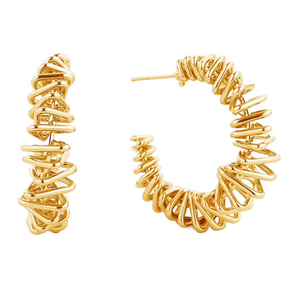 14K Gold-Dipped Spiky Triangular Post Earrings - Adult & Kids T-Shirts, Sweatshirts & Hoodies apparel design preview 1