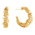 14K Gold-Dipped Spiky Triangular Post Earrings - Adult & Kids T-Shirts, Sweatshirts & Hoodies apparel design preview 1