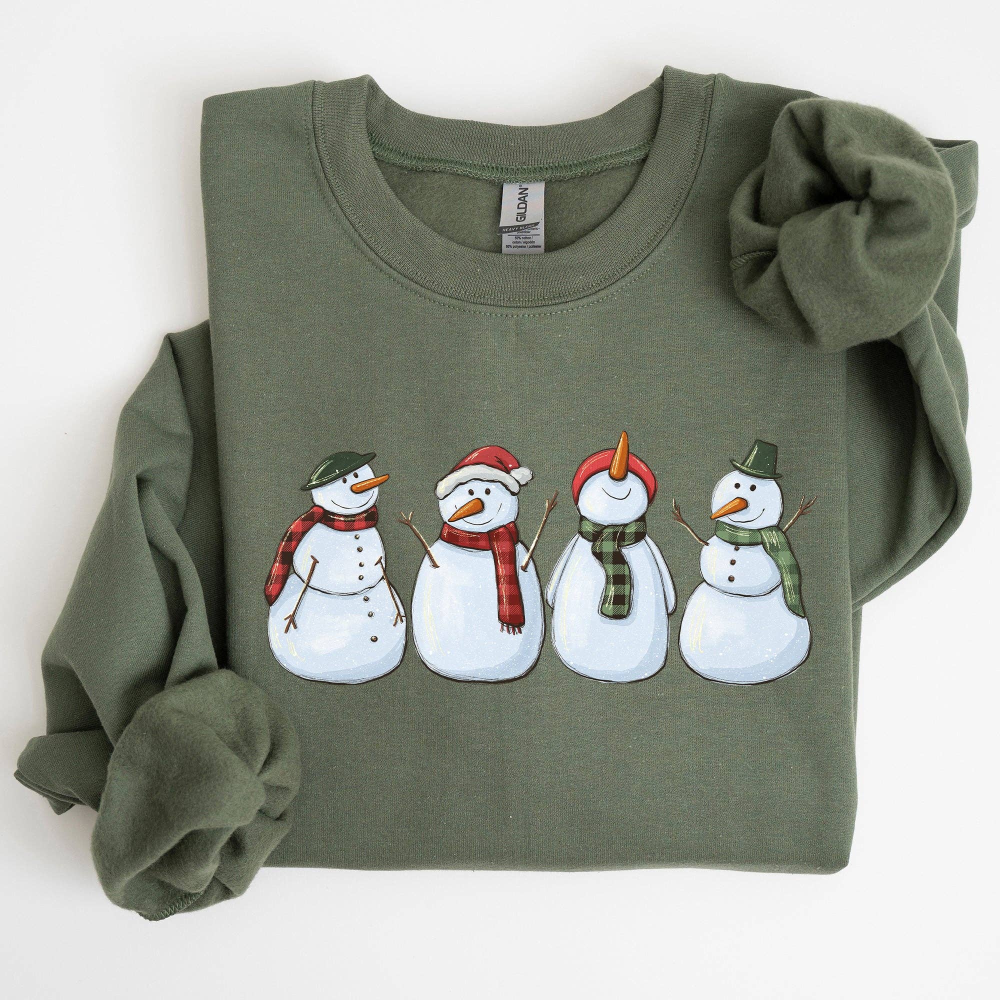 Adorable Snowman, Christmas, Winter, Santa, Xmas - Adult & Kids T-Shirts, Sweatshirts & Hoodies apparel design preview 1