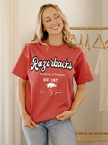 Arkansas Razorbacks Letterman Red Thrifted - Adult & Kids T-Shirts, Sweatshirts & Hoodies apparel design preview 1