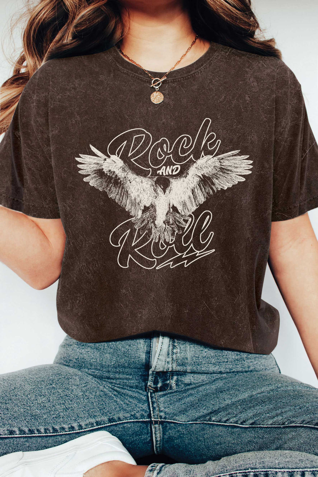 Rock and Roll Eagle Graphic - Adult & Kids T-Shirts, Sweatshirts & Hoodies apparel design preview 1
