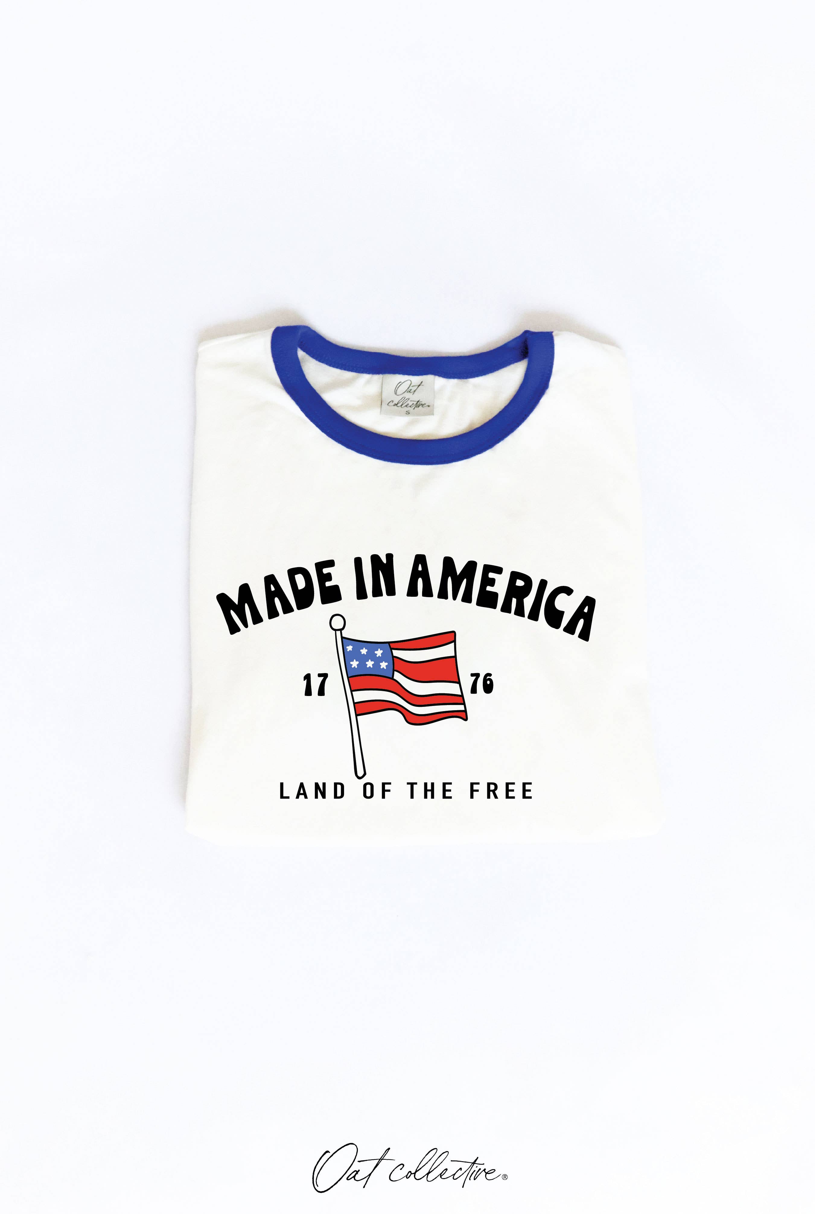 Made in America Ringer Graphic Top - Adult & Kids T-Shirts, Sweatshirts & Hoodies apparel design preview 1