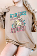Wild Horse Ranch Rodeo Cow Girl Oversize Terry - Adult & Kids T-Shirts, Sweatshirts & Hoodies apparel design preview 1