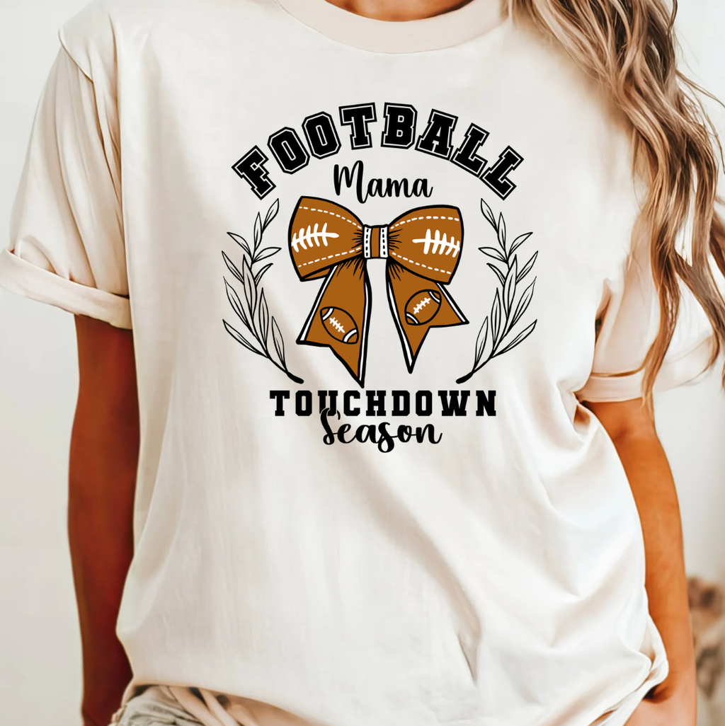Football Mama Bow - Adult & Kids T-Shirts, Sweatshirts & Hoodies apparel design preview 1