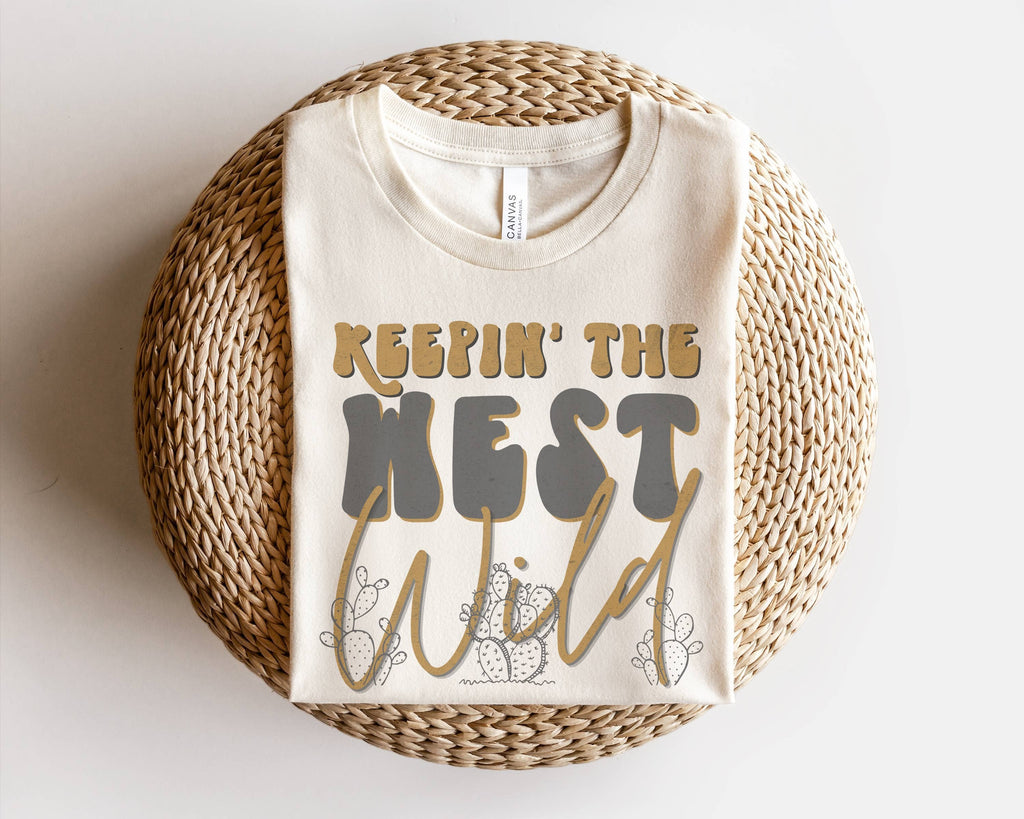 Keeping the West Wild Women's Graphic Western - Adult & Kids T-Shirts, Sweatshirts & Hoodies apparel design preview 1