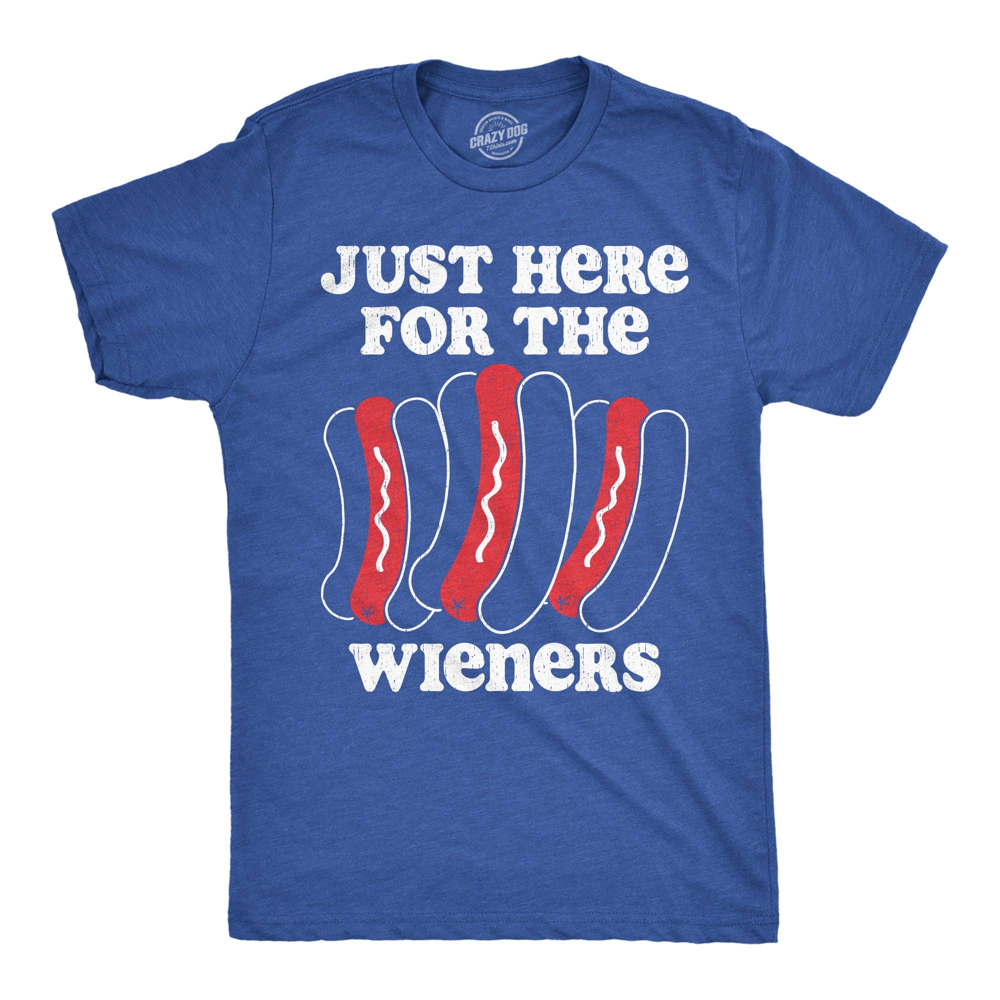 Just Here For the Wieners Men's - Adult & Kids T-Shirts, Sweatshirts & Hoodies apparel design preview 1